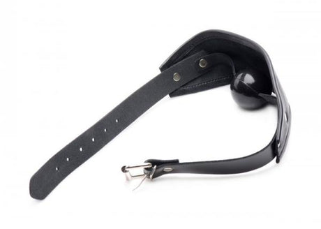 Leather Covered Ball Gag Black