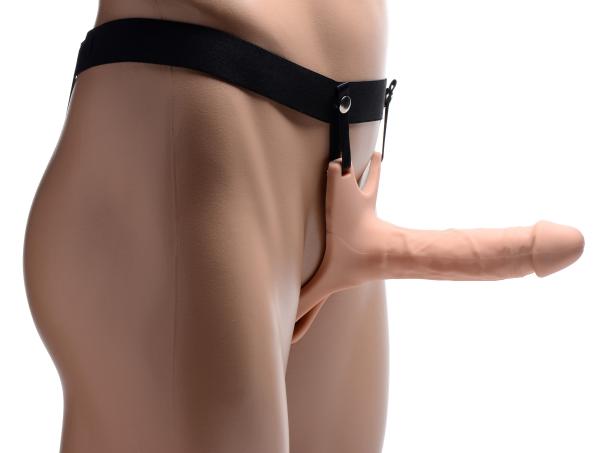 Hollow Silicone Dildo Strap On Flesh