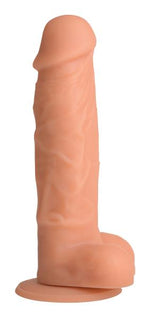 Power Pecker 7 Inch Silicone Dildo With Balls Flesh