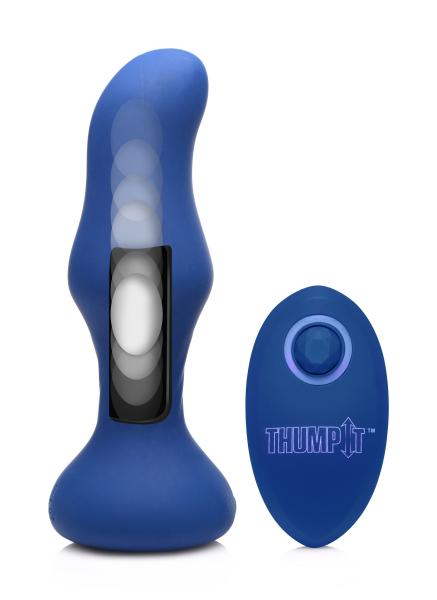 7x Slim Curved Thumping Silicone Anal Plug