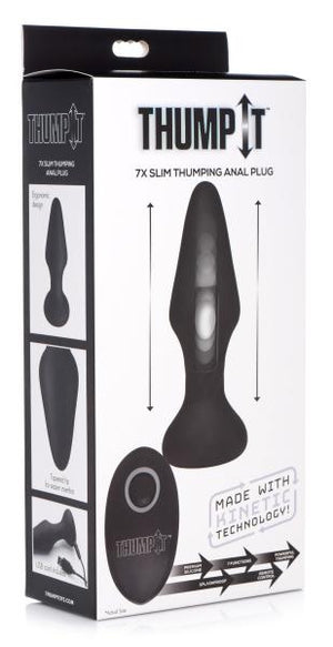 7x Slim Thumping Silicone Anal Plug