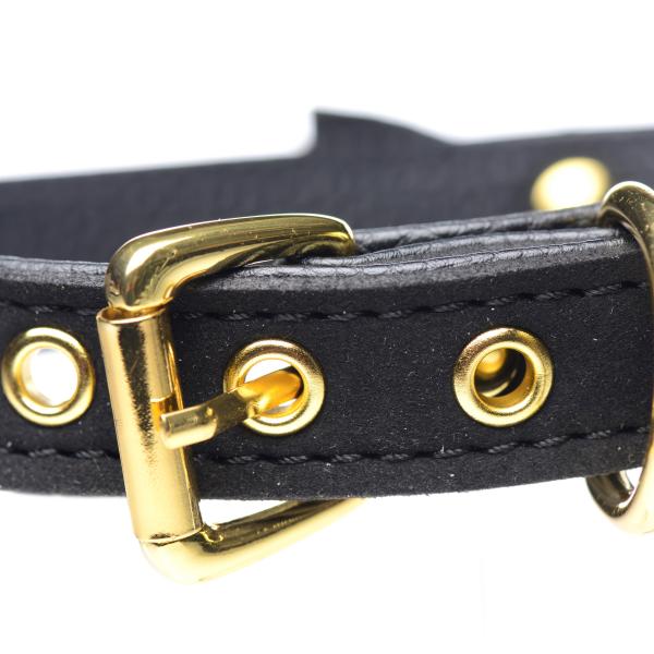 Golden Kitty Cat Bell Collar Black/Gold