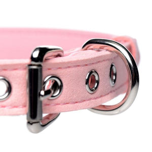 Golden Kitty Cat Bell Collar Pink/Silver