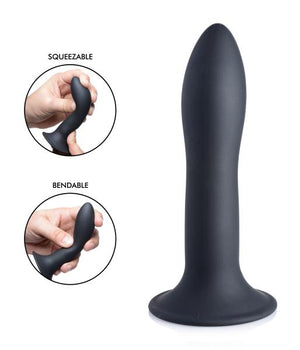 Squeezable Slender Dildo Black