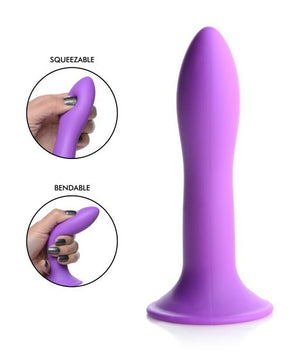 Squeezable Slender Dildo Purple