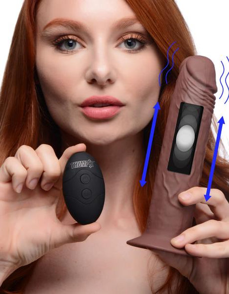 Thump It Remote Control Vibe Dildo Dark
