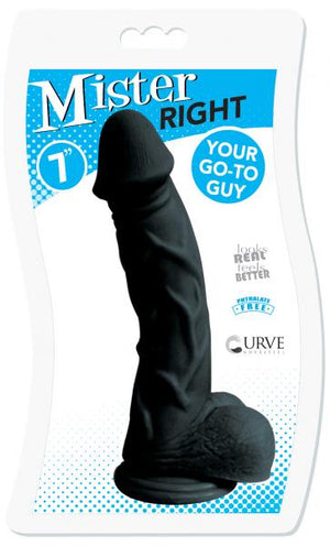 7 Inch Mister Right Dildo Black