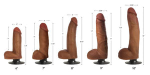 Jock Dark Bareskin Vibrating Dildo With Balls 7 Inch