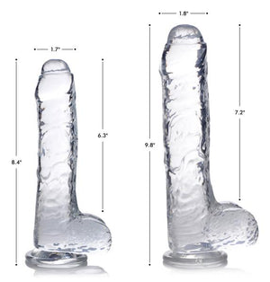 Jock C Thru Slim Dong W/Balls 8 Clear