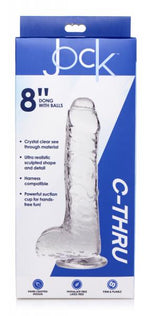 Jock C Thru Slim Dong W/Balls 8 Clear