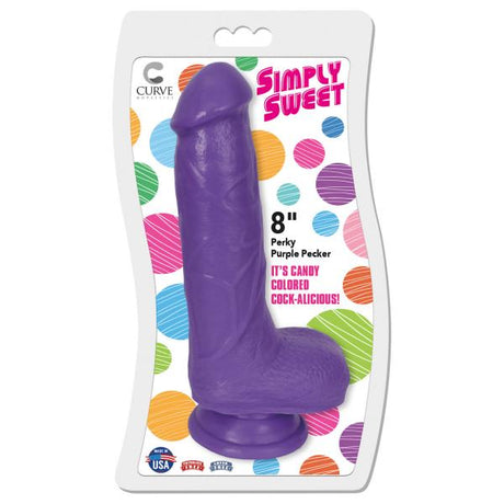 8 Inch Bangin Pecker Dildo Purple