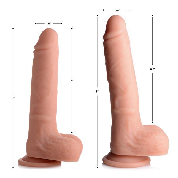 Vibrating And Rotating Remote Control Silicone Dildo With Balls 9 Inch