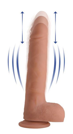 Vibrating & Thrusting Remote Control Silicone Dildo 10 Inch