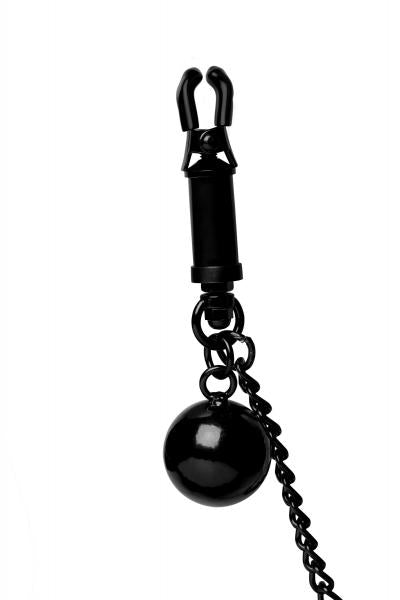Nipple Clamps With Ball Weights And Chain Black