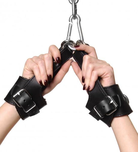 Strict Leather Fleece Lined Suspension Cuffs Black