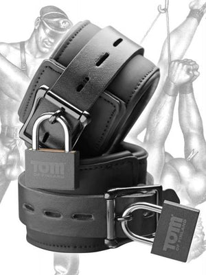 Tom Of Finland Neoprene Wrist Cuffs Black