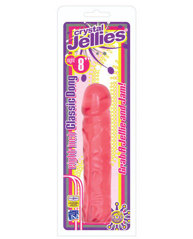 Crystal Jellies Classic Dong 8 Inch Pink