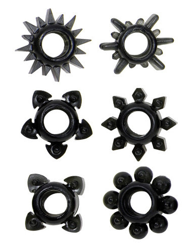 Tower Of Power C Rings 6 Pack Black