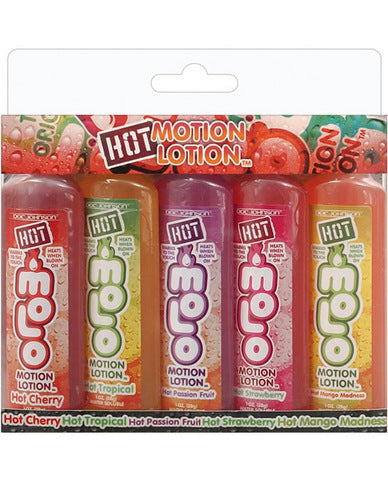 Hot Motion Lotion 1 Oz Bottle Pack Of 5 Assorted Flavors