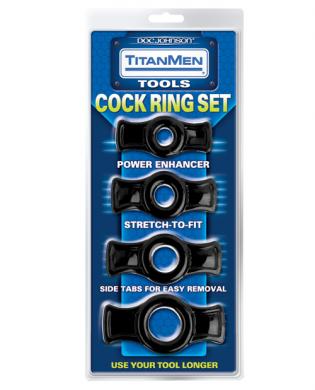 Titanmen Tools C Ring Set Black