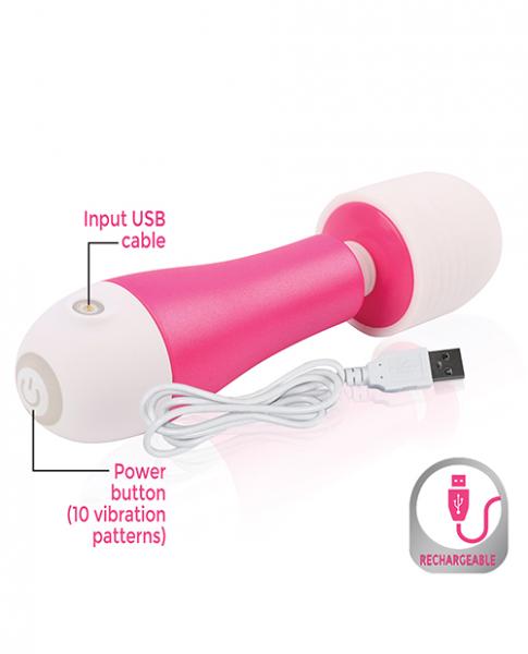 Fuzu Mini Rechargeable Travel Size Wand Pink