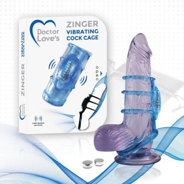 Doctor Love Zinger Vibrating Sleeve Blue