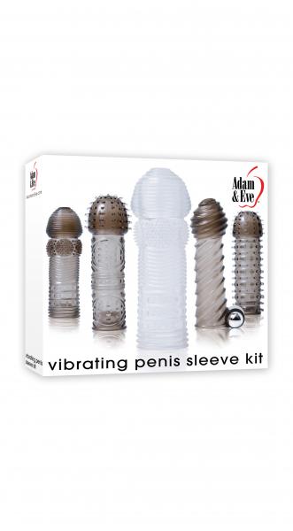 Vibrating Penis Sleeve Kit Smoke/Clear