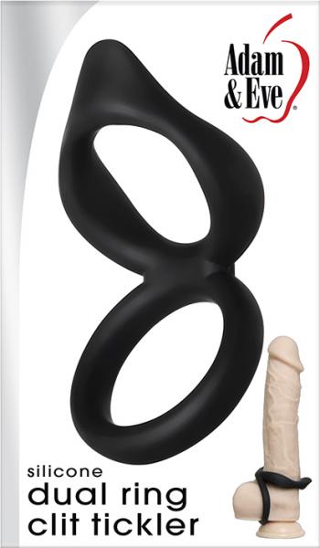 Adam & Eve Silicone Dual Ring Clitoral Tickler