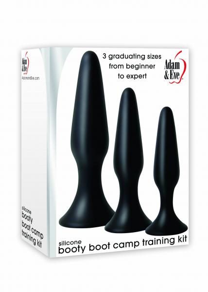 Booty Boot Camp Training Kit 3 Butt Plugs Black