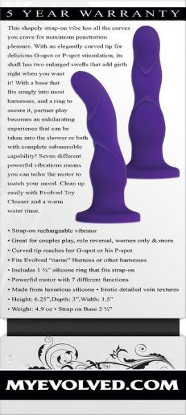 Love Harnessed Vibrating Dildo Purple