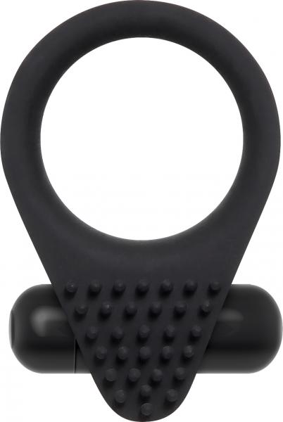 The Black Knight Black Vibrating Cock Ring