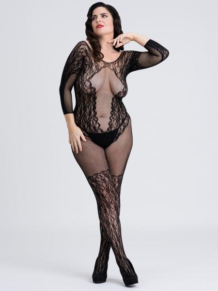 Fifty Shades Captivate Plus Size Black Lace Spanking Bodystocking O/S Queen