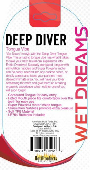 Deep Diver Clear Vibrating Tongue With Motor