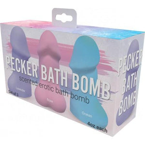 Pecker Bath Bomb 3 Pack Scented Lavender Rose & Ocean