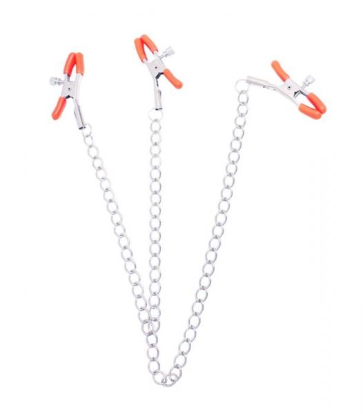 Triple Your Pleasure Nipple & Clitoral Clamps & Chain