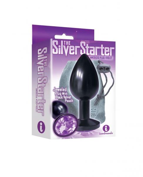 The Starter Anodized Bejeweled Steel Plug Violet