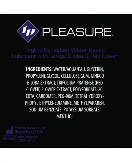 Id Pleasure Tingling Sensation Lubricant 17oz