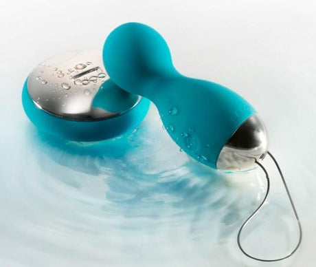 Hula Wireless Remote Control Silicone Pleasure Beads Blue