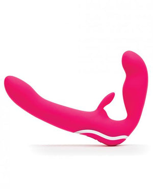 Happy Rabbit Vibrating Strapless Strap On Pink