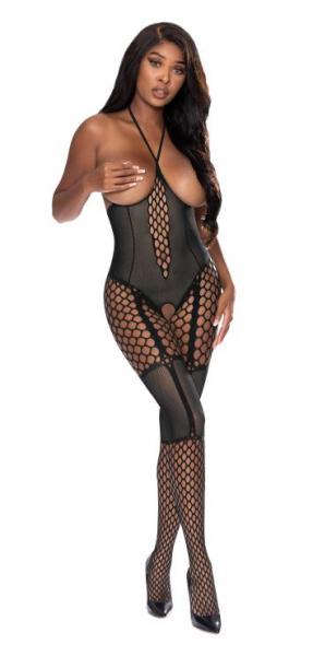 Seamless Cupless Catsuit Black O/S