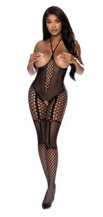 Seamless Cupless Catsuit Black O/S