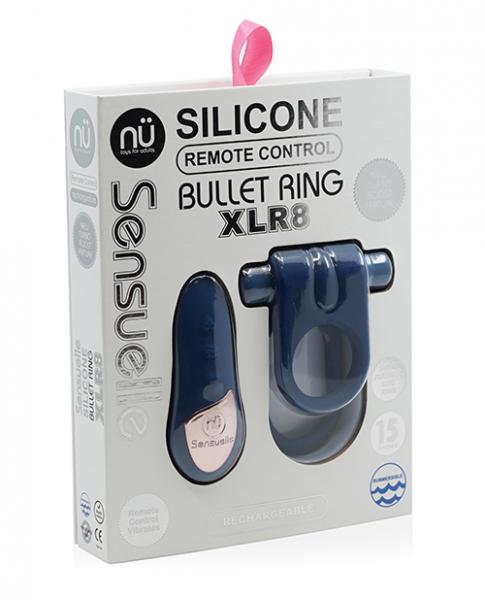 Sensuelle Remote Control Xlr8 Turbo Boost Bullet Ring Blue