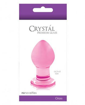 Crystal Premium Glass Plug Pink Small