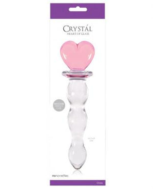 Crystal Heart Of Glass Wand And Vase Pink