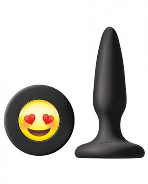 Mojis #Ily Mini Butt Plug With Emoji Face Black