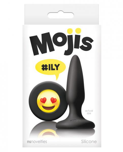 Mojis #Ily Mini Butt Plug With Emoji Face Black