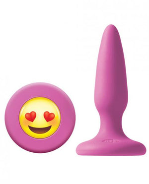 Mojis #Ily Mini Butt Plug With Emoji Face Pink