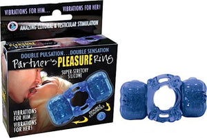 Partners Pleasure Ring Silicone Cock Ring Waterproof Blue