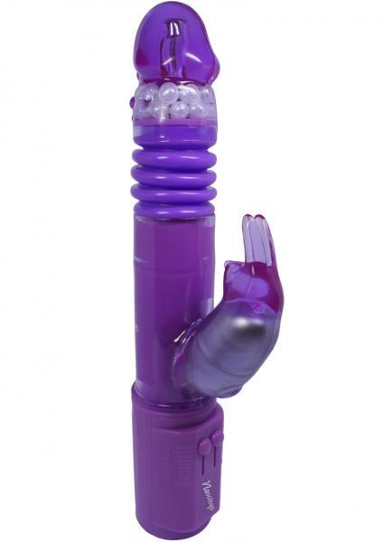 Deep Stroker Rabbit Vibe With Clit Stimulator Purple