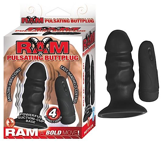 Ram Pulsating Butt Plug Black